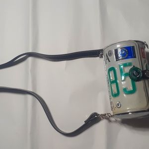 Little earth Oklahoma handmade license plate bag